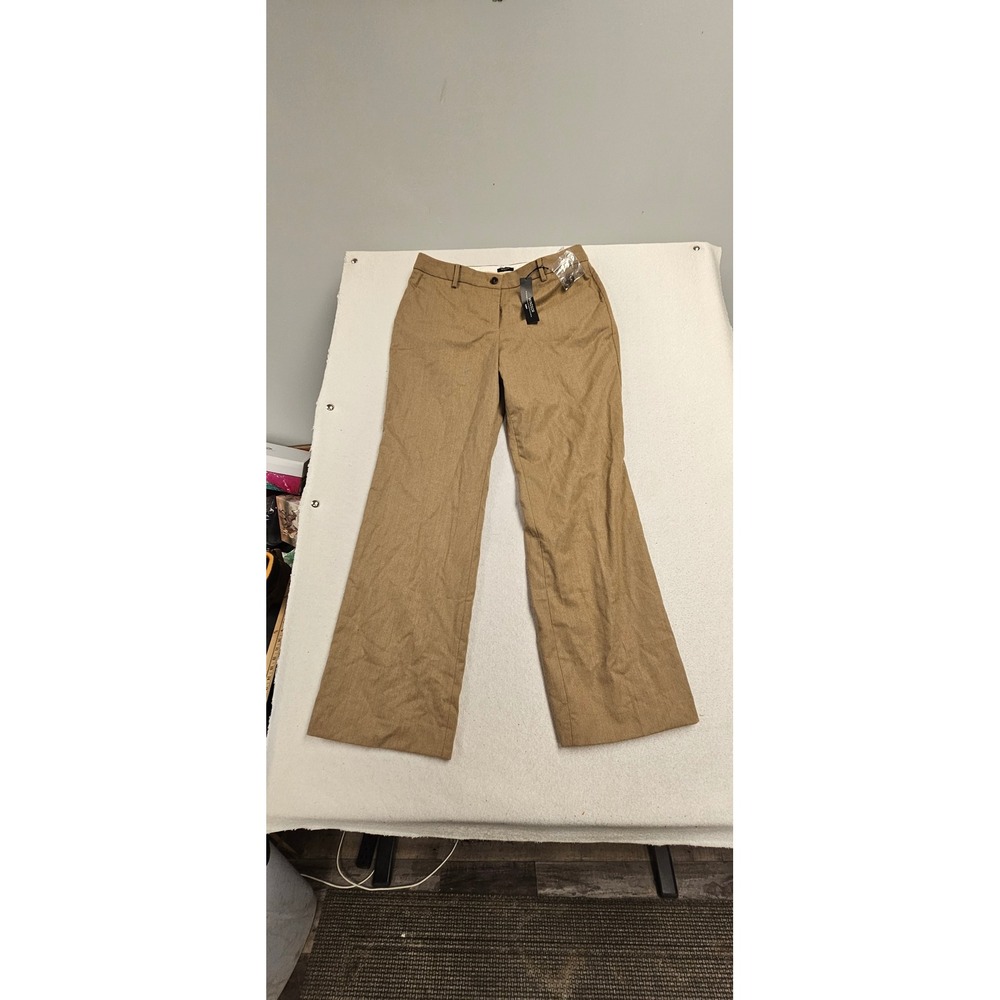Talbots Women's Tan Wide-Leg Trousers